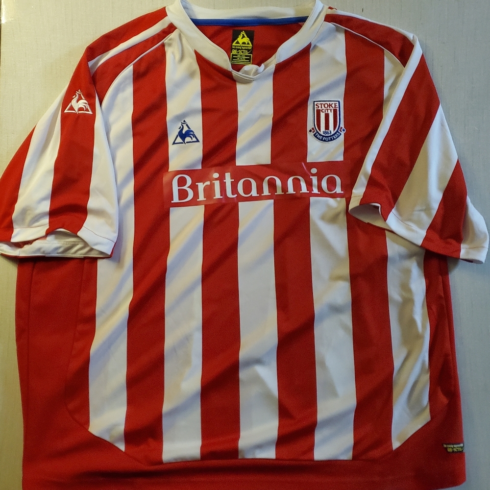 Le Coq Sportif Stoke City soccer jersey xxxl